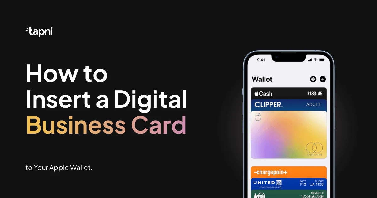 How to Insert a Digital Business Card to Your Apple Wallet?