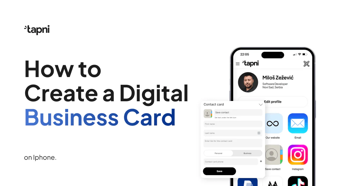 How to Create a Digital Business Card on iPhone